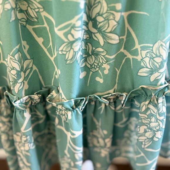 Flying Tomato long sleeve Mini dress w/ruffled skirt line, sinched waist size S - Picture 8 of 9